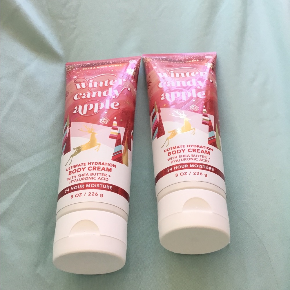 Bath and Body Works Winter Candy Apple Ultimate Hydration Body Cream Set…